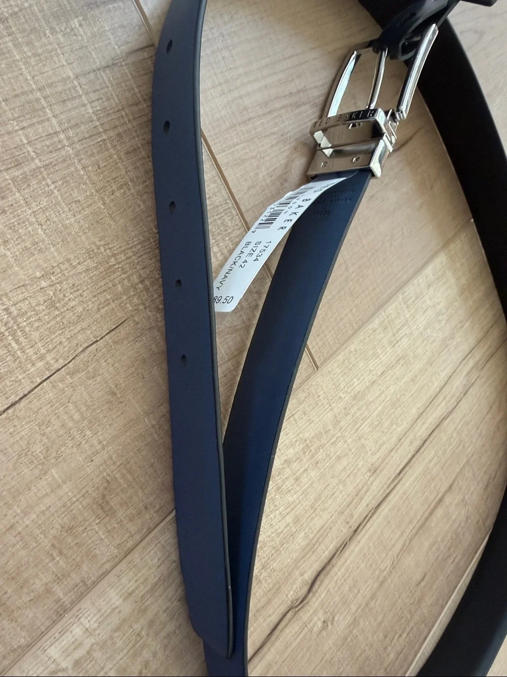 Ted Baker London Men’s Reversible Blue/Black leather Belt-NWT-42